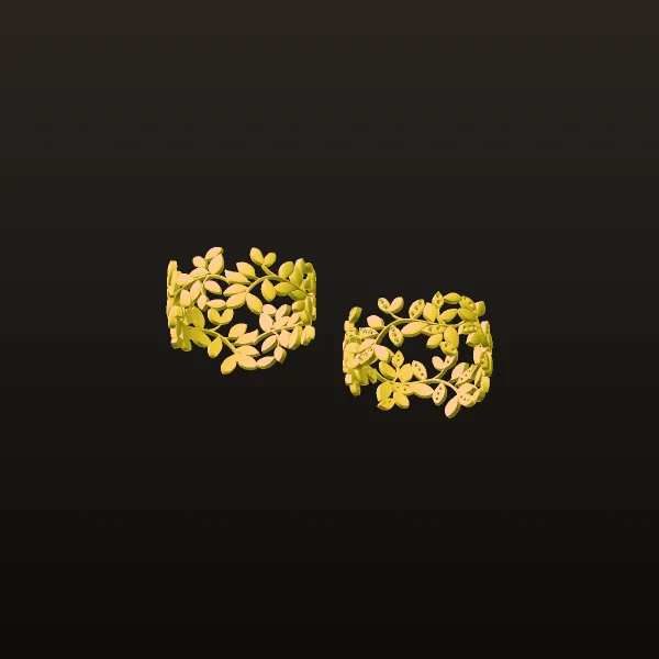 انگشتر زنانه طرح برگ کد 01 و 02