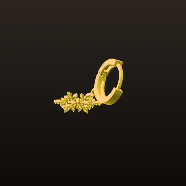 Roko Earrings Code 01 3D Model