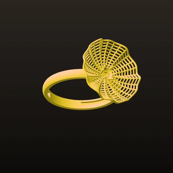 Fusion Flower Ring Code 03 3D Model