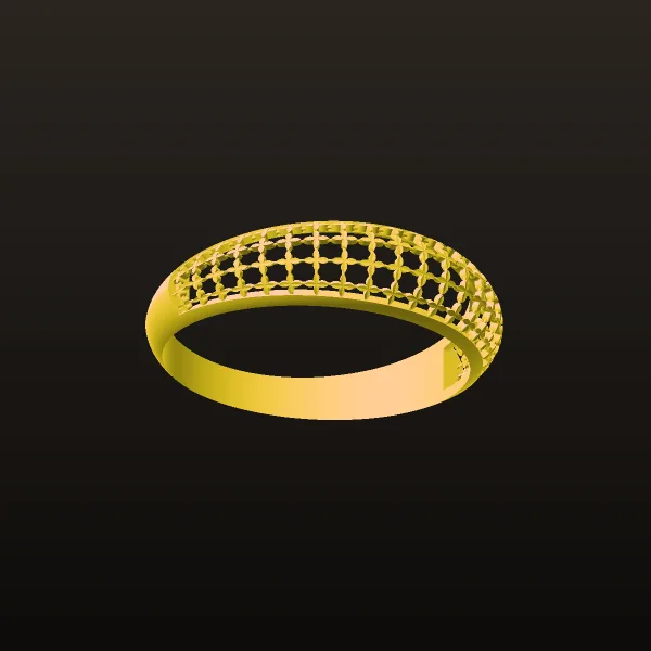 Fusion Flower Ring Code 04 3D Model