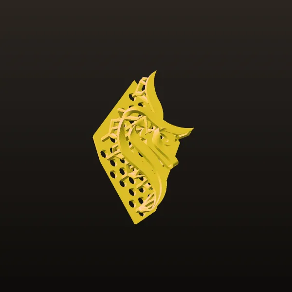 مدال سه بعدی طلا اسم علی