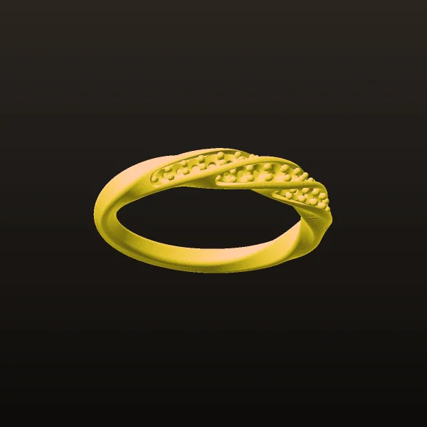 Women's Spiral Ring Jewelry Diamond Set Twist