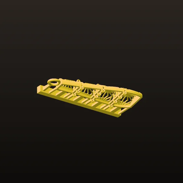 Cut Faceted Mahan Necklace 3D Model