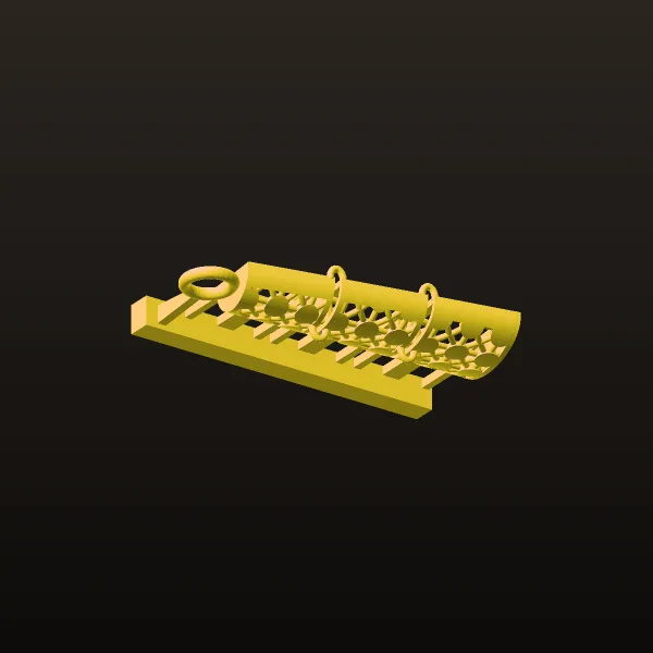 Cut Faceted Zarin Necklace 3D Model