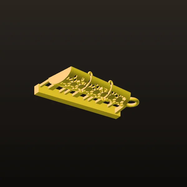Cut Faceted Zarin Necklace 3D Model
