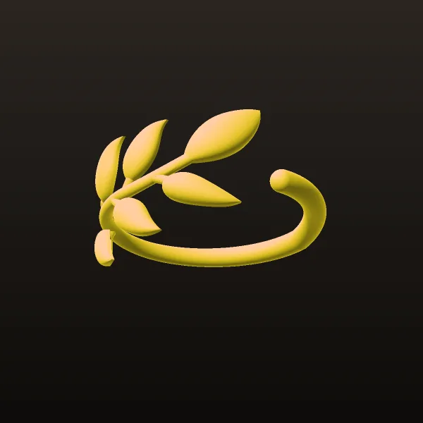 Leaf Ring 2 3D Model