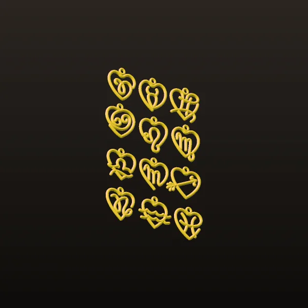 Heart Symbol Birth Month Pendant Collection