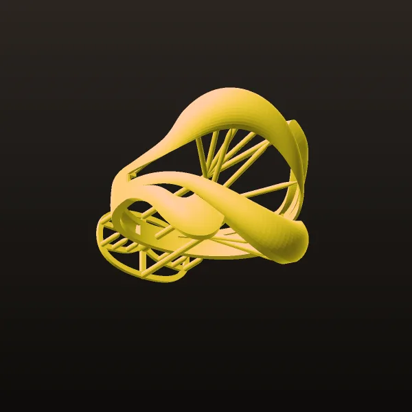 Mirror Tikeh Ring 2 Code 01 3D Model