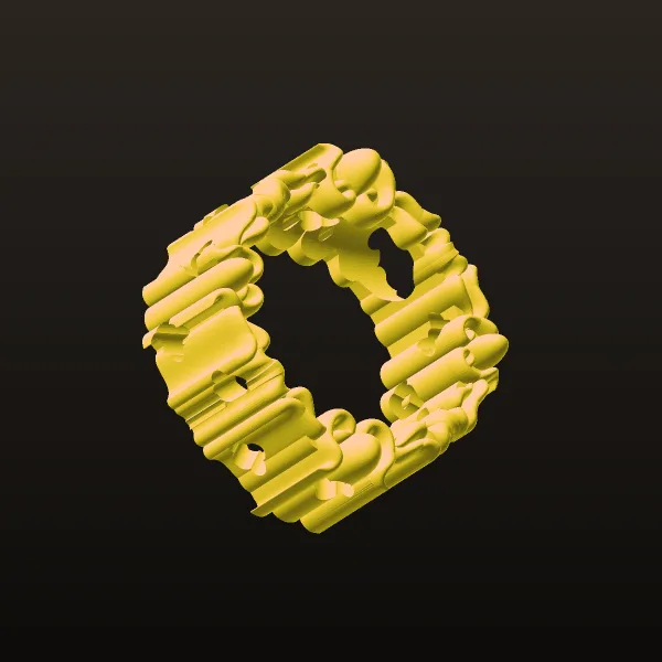 Square Roko Pendant 3D Model
