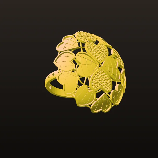 Heart Women's Ring 01 3D Model