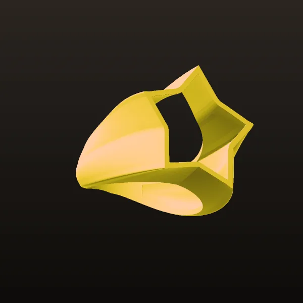Modern Star Ring 3D Model