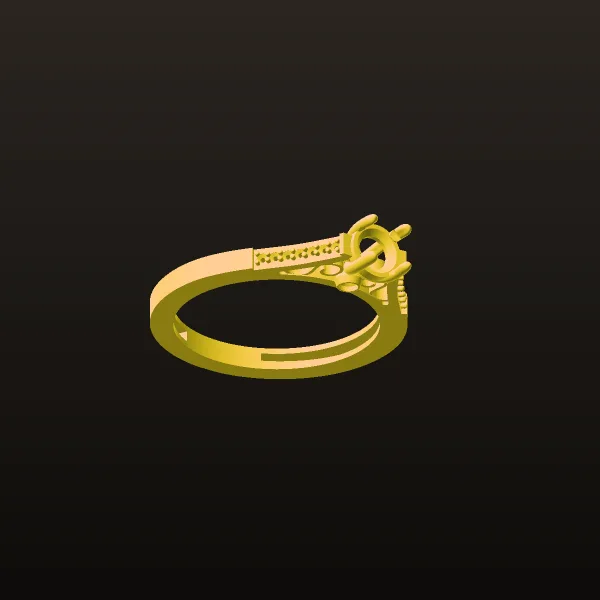 Diamond Ring Solitaire Ring 3D Model