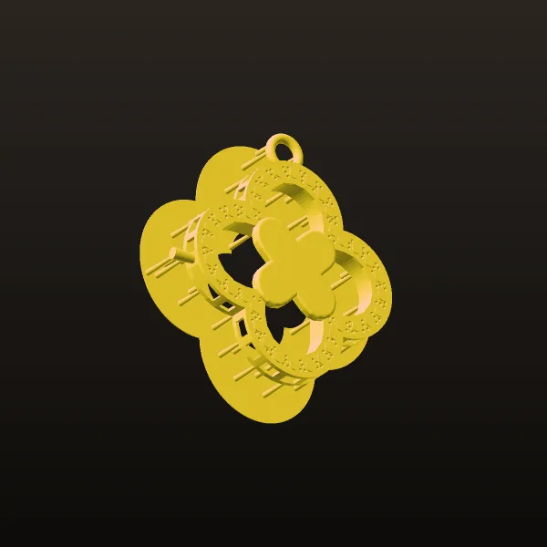 Van Cleef Faceted Earrings Code 10 3D Model