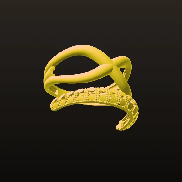 Faceted Chand Takeh Ring Code 13 3D Model