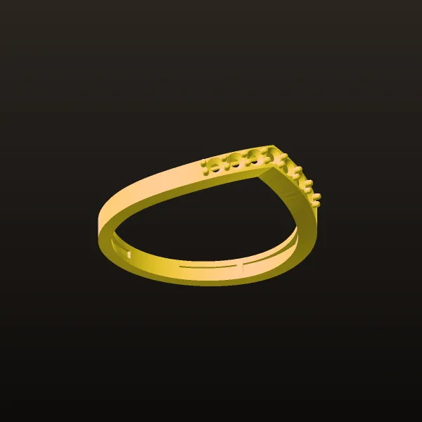 Stone-Set Ring Code 03 3D Model