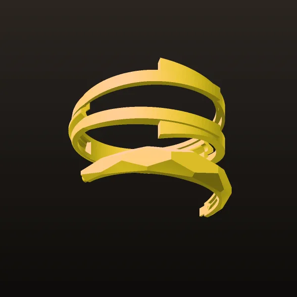 Faceted Chand Takeh Fast Ring Code 19 3D Model