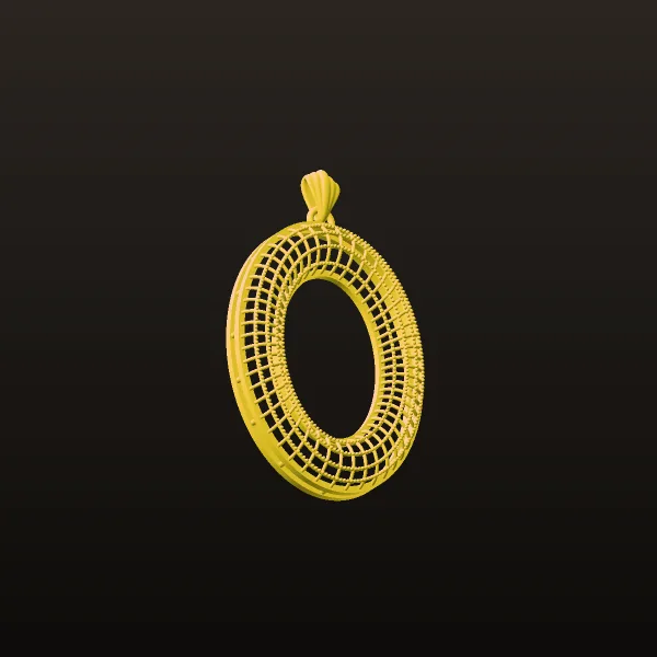 Fusion Oval Pendant Code 1 3D Model
