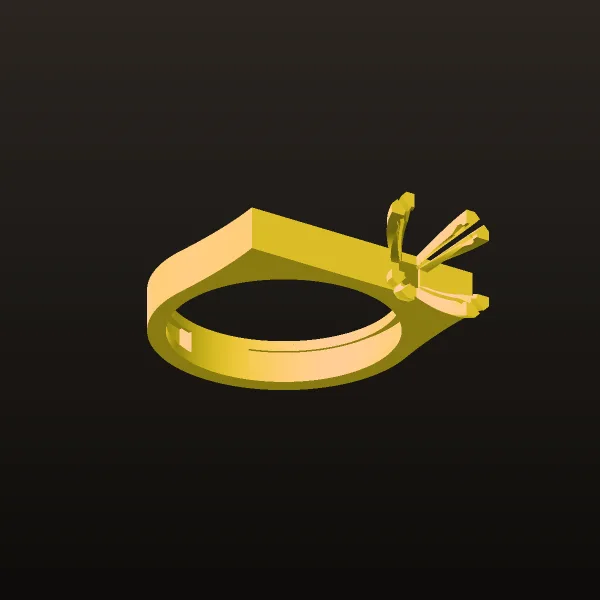 Stone-Set Women's Ring 3D Model