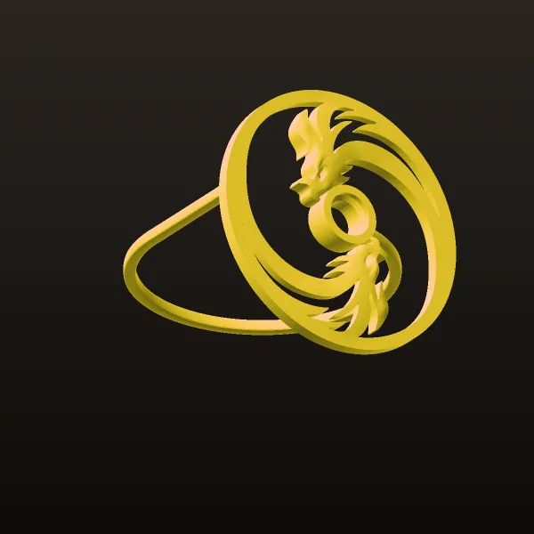 Dragon Ring Two Code 1 3D Model