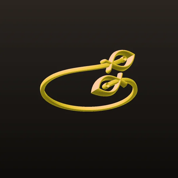 Minimal Fish Ring Code 1 3D Model