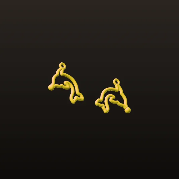 گوشواره مینیمال دلفین کد 1