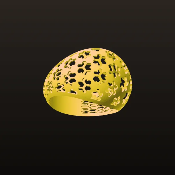 Fusion Flower Kando Ring Code 1 3D Model