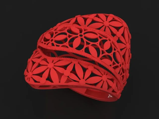 Faceted Mirror Fusion Ring R-T-14 3D Model