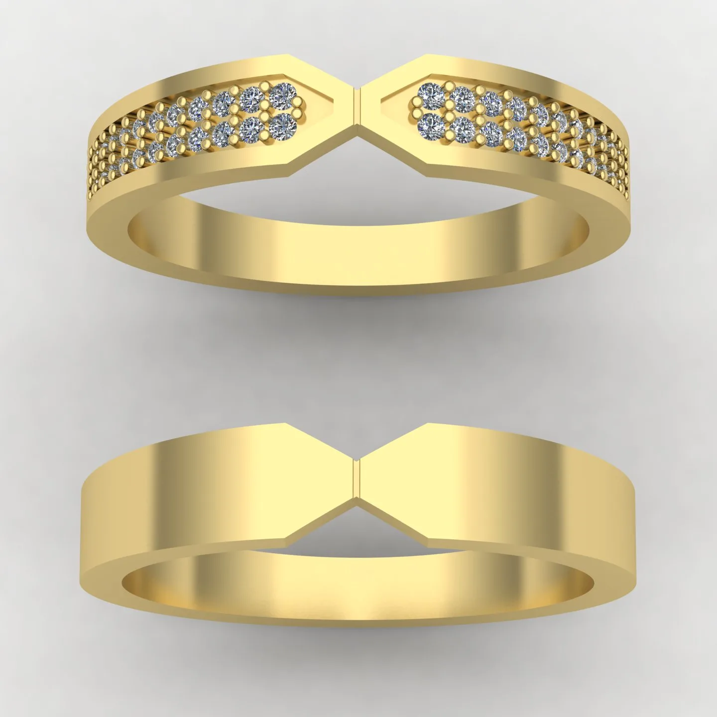 Set Ring Code 07 3D Model — image 3
