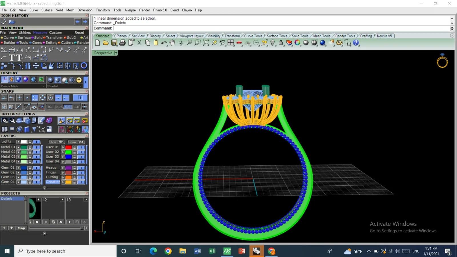 Sabdi Ring 3D Model — image 4