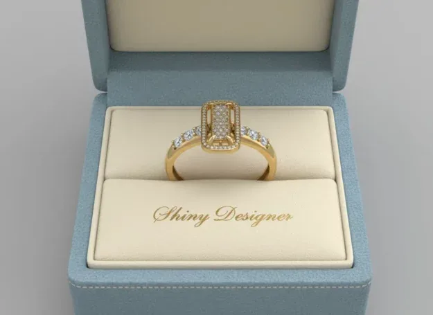 Ring Solitaire Ring Code 003 3D Model