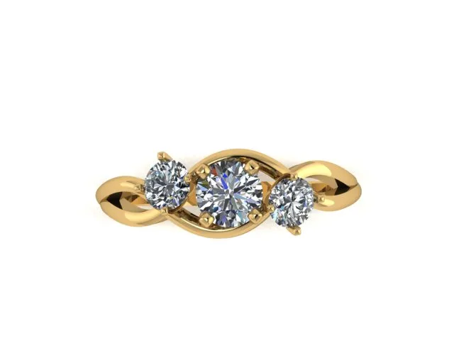 Ring Solitaire Ring Gemstone 3 Code 08 3D Model — image 2