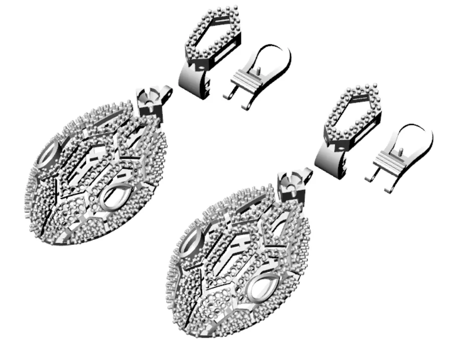 Bvlgari Snake Kalips Earrings 3D Model — image 4