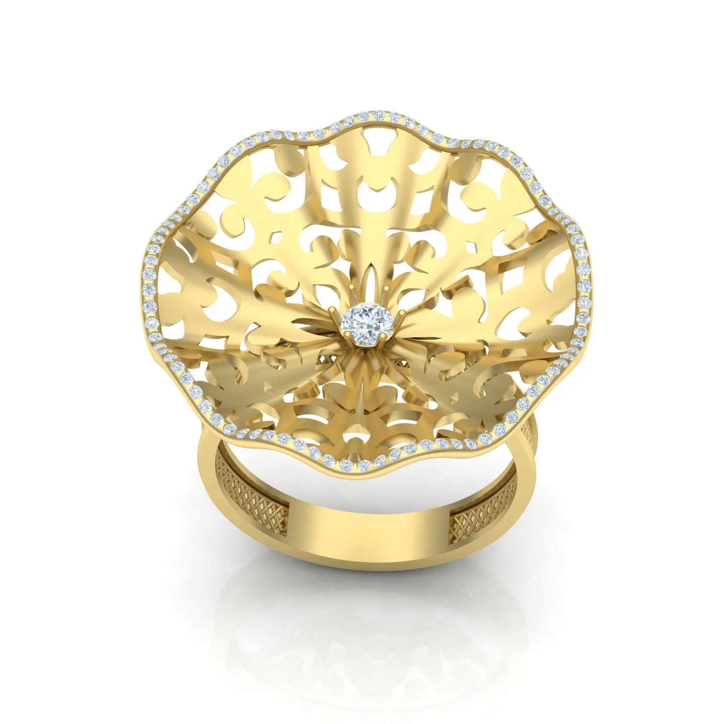 Flower Fyvzhn Ring Code 04 3D Model — image 4