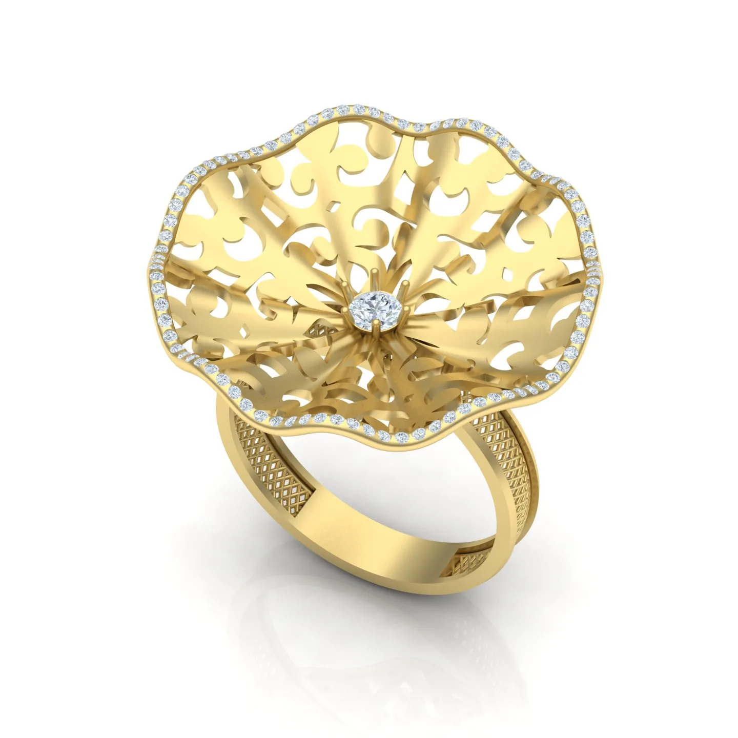 Flower Fyvzhn Ring Code 04 3D Model — image 11