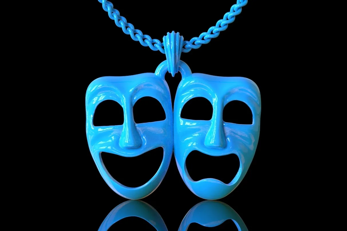 آویز Happy and Sad Face — تصویر ۱