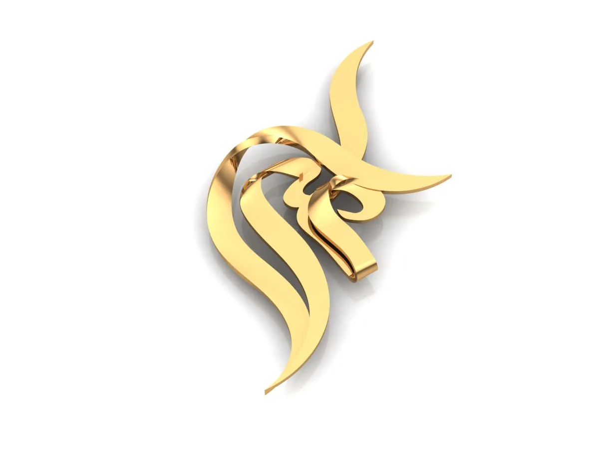 مدال سه بعدی طلا اسم علی — تصویر ۱