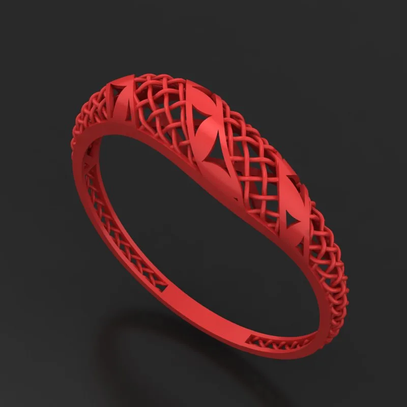 Faceted Ring R-T-S 02 3D Model