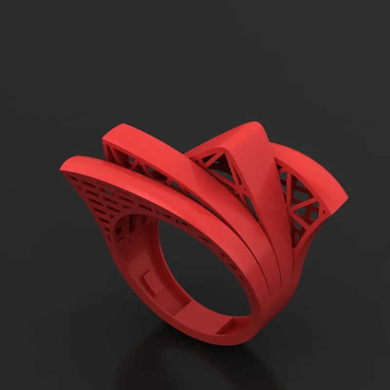 Faceted Mirror Fusion Ring R-T-36 3D Model
