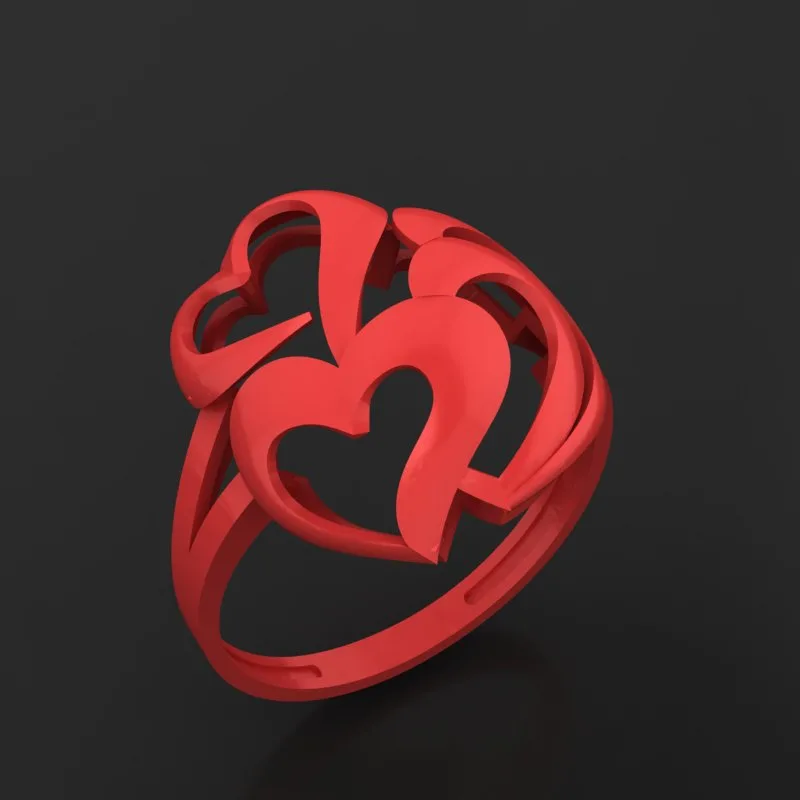 Faceted Mirror Fusion Ring R-T-44 3D Model