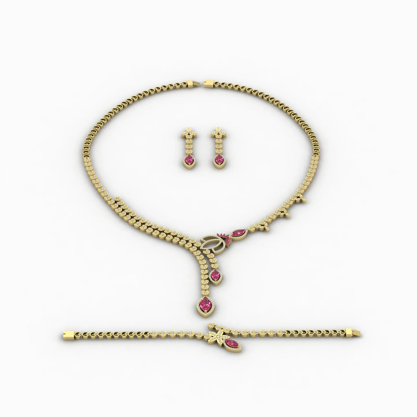 Set Jewelry Code 02 3D Model — image 8