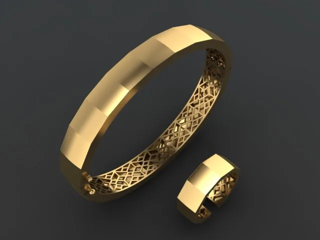 Women's Lock Baksr Bracelet BOXER 3D Model — image 1