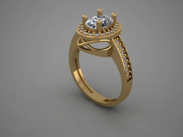 Stone-Set Ring 1 3D Model