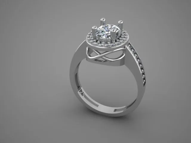 Dar Ring Gemstone 1 3D Model — image 2