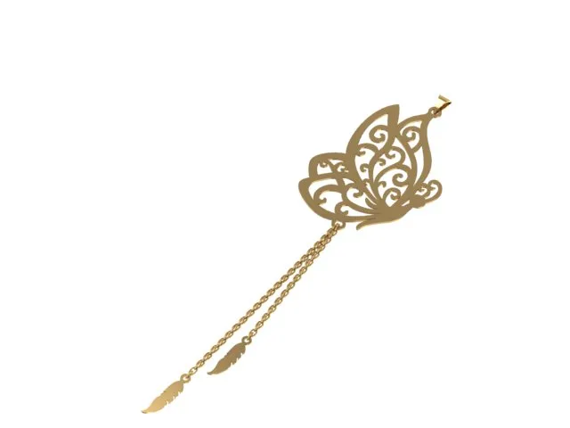 Butterfly Pendant Code 002 3D Model — image 2