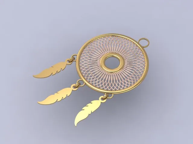 Sabk Darim Kachr Pendant Weight 3D Model — image 2