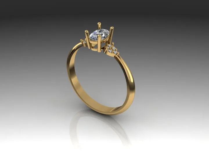 Ring Solitaire Ring 3D Model