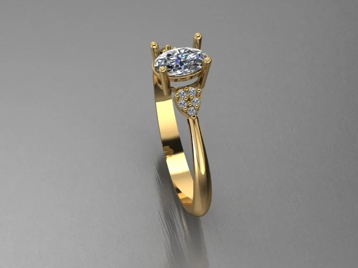 Ring Solitaire Ring 3D Model — image 2
