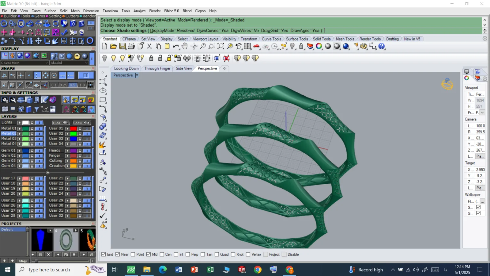 Cut Bangle 3D Model — image 2