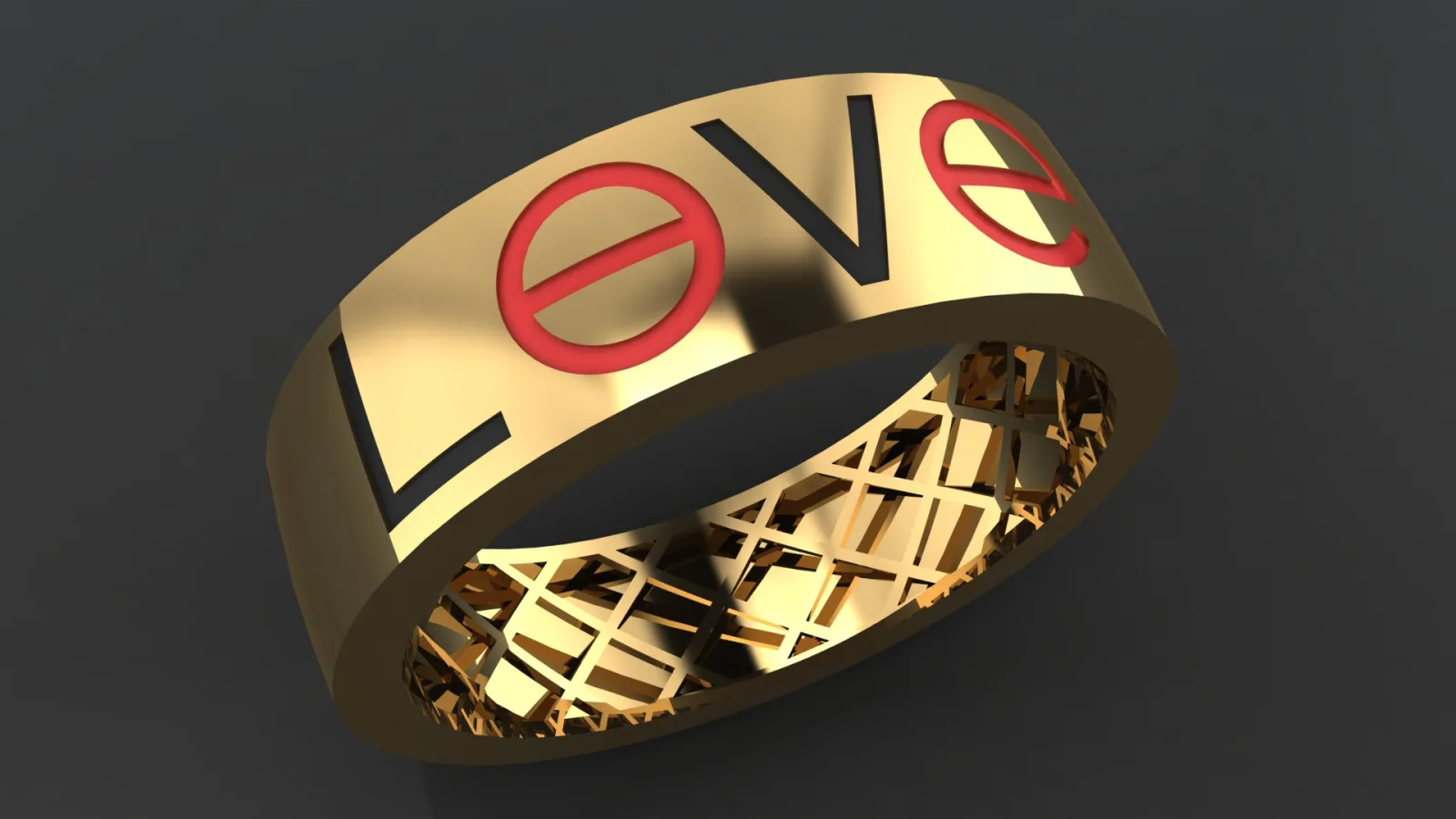 انگشتر زنانه طرح Love