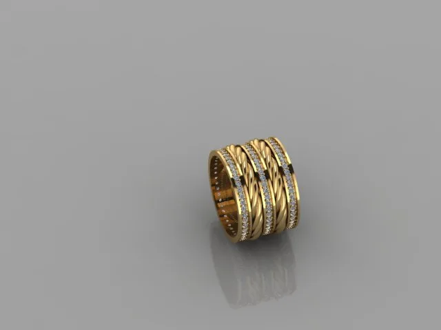 Twist Ring 3D Model